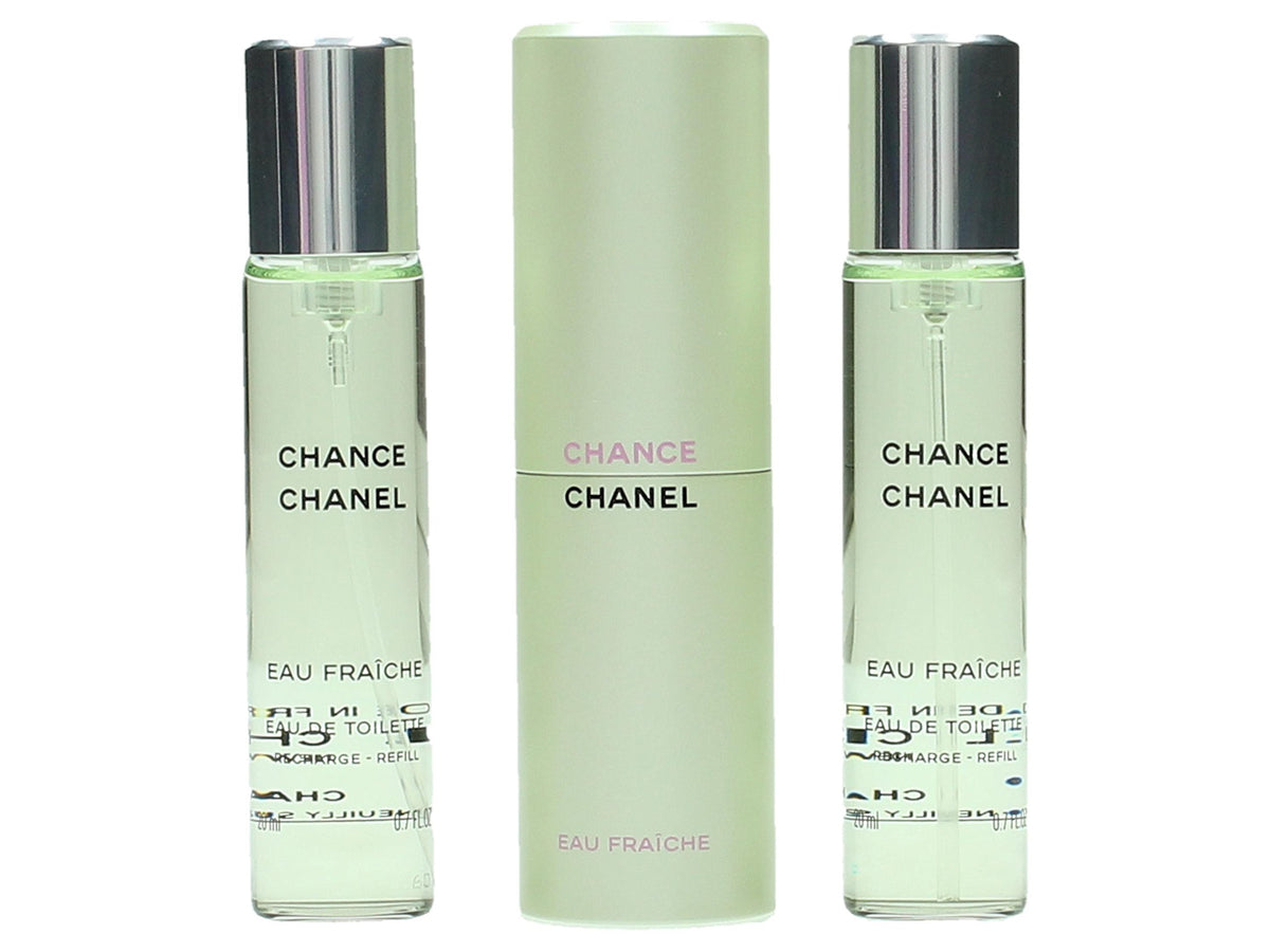 Chanel Chance Eau Fraiche Eau De Toilette Purse Spray For Women, 3 X 0.7 Oz