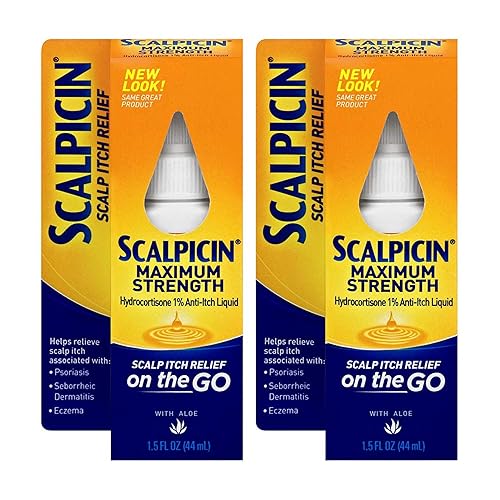 Scalpicin Maximum Strength Scalp Itch Treatment With Hydrocortisone & Aloe Vera, 1.5 Oz (2-Pack