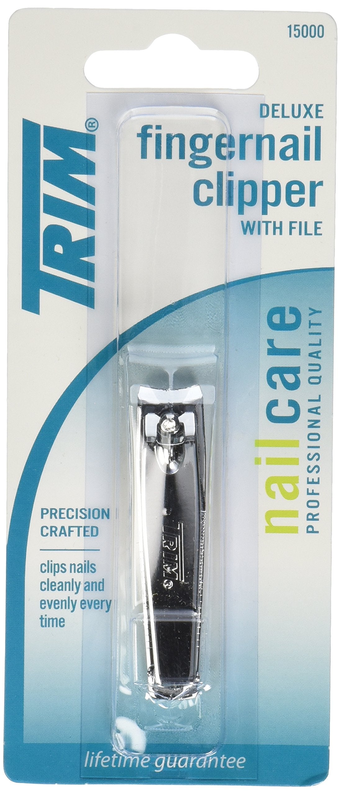 Trim Deluxe Fingernail Clippers With Fold-Away File - Sharp, Durable Alloy Steel Clippers