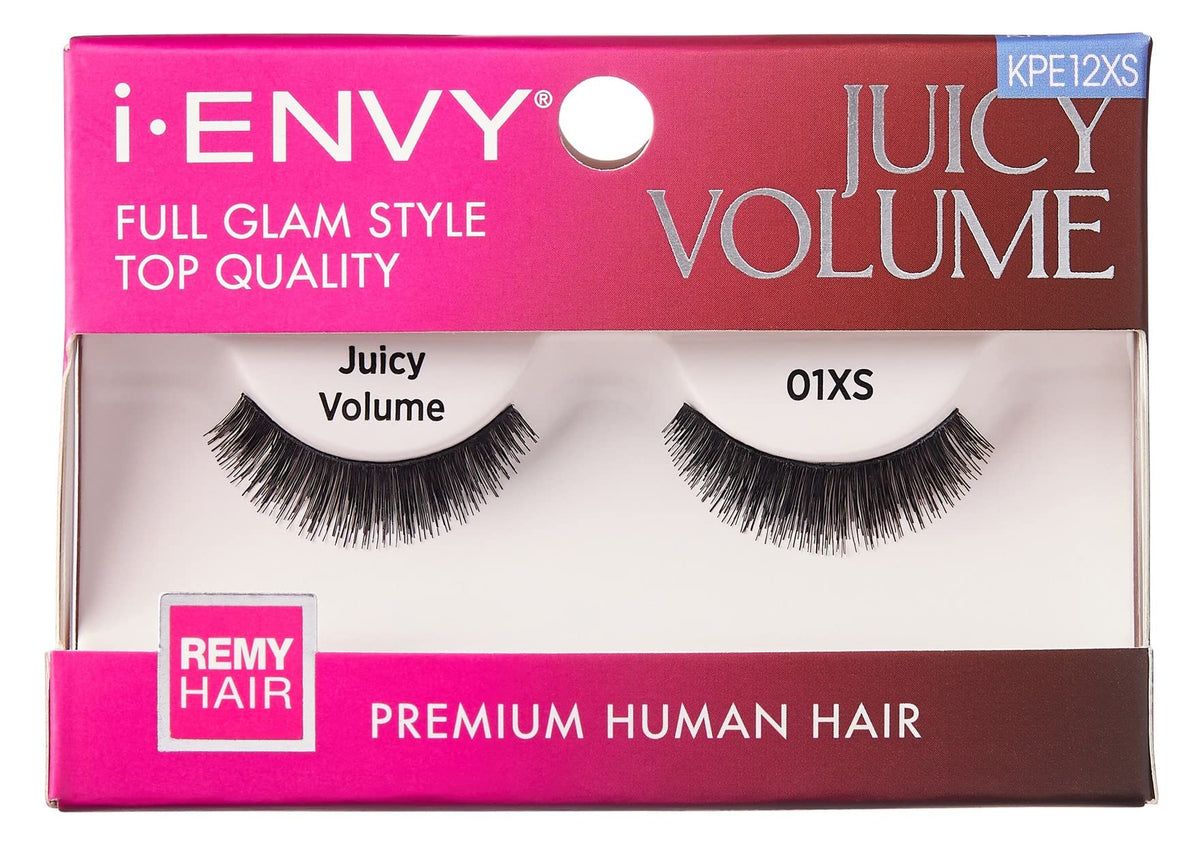 Kiss I Envy Juicy Volume 01 Extra Short Lashes - Black Human Hair (1 Pack)