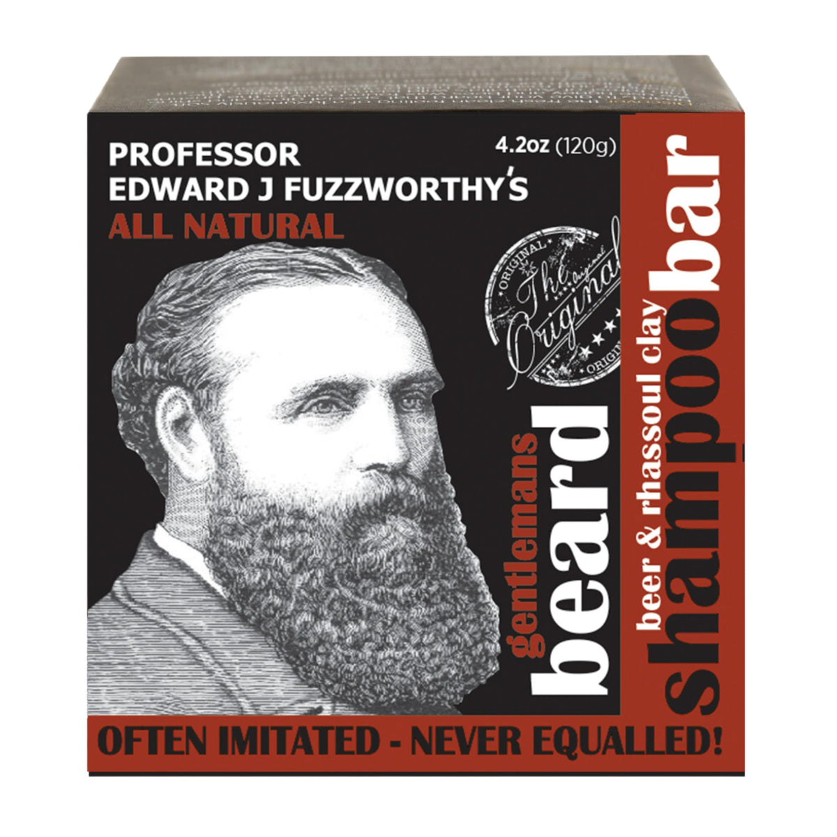 Professor Fuzzworthy'S Beard Shampoo Bar - Softens & Tames With Beer & Rhassoul Clay, 4.2 Oz