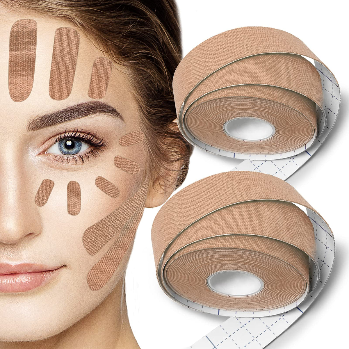 Sfuchin Facial Patches - Non-Invasive Wrinkle Remover Tape For Forehead, Eyes, Neck - 2.5Cm