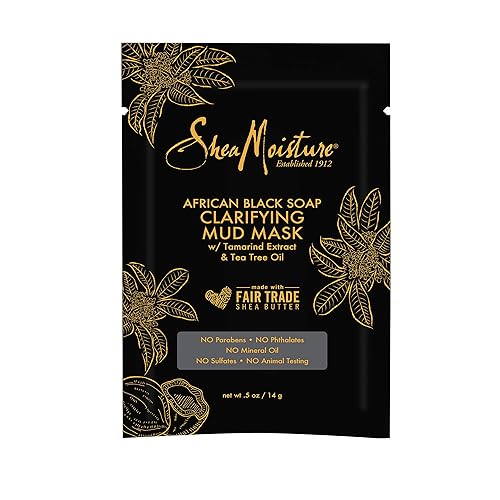 Sheamoisture African Black Soap Mud Mask For Oily Skin - 0.5 Oz Clarifying Treatment