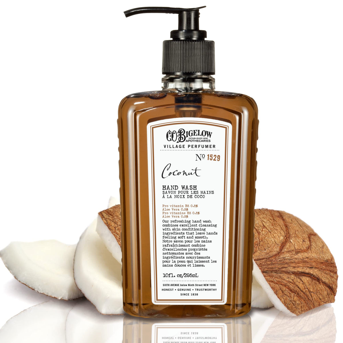 C.O. Bigelow Coconut Hand Wash - Moisturizing Soap With Aloe Vera & Pro-Vitamin B5, 10 Fl Oz