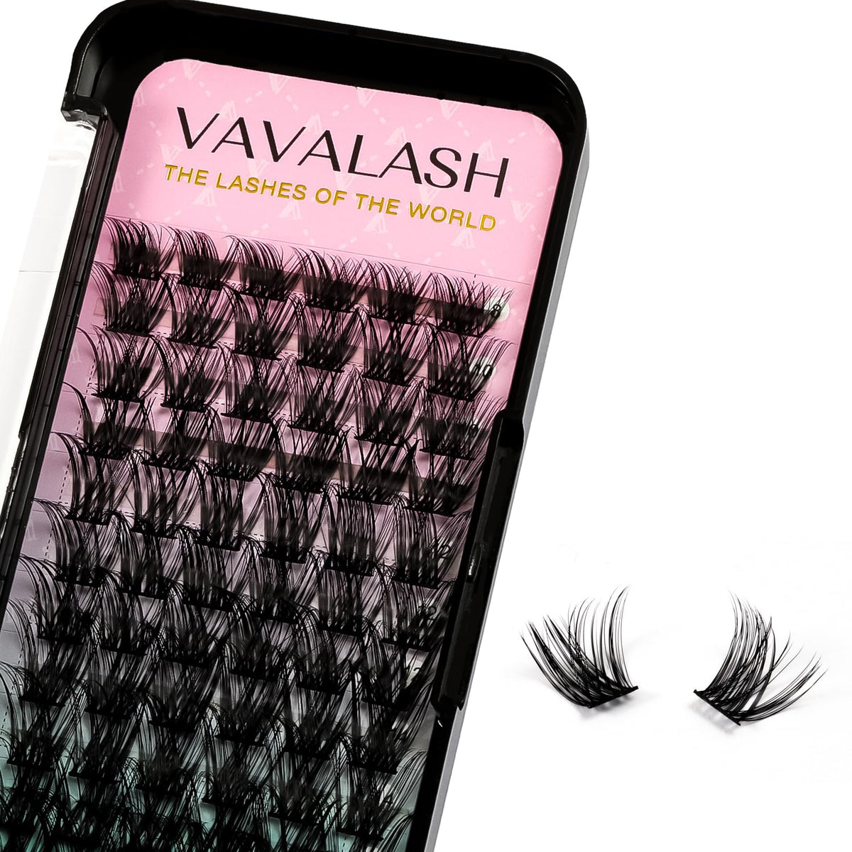 VAVALASH 72 PCS Silk Lash Clusters, C/D Curl 8-16mm, Mega Volume DIY Eyelash Extensions