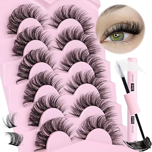 ALICE DIY Lash Extension Kit - Fluffy Wispy Cluster Lashes with Lash Bond & Seal, D Curl, 2 Count