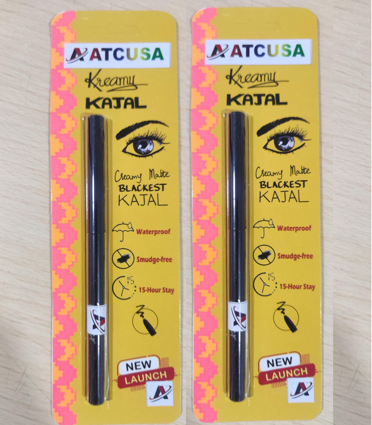 Atcusa Kreamy Matte Eyeliner - Super Black, Waterproof, 15Hr Long-Lasting, Pack Of 2