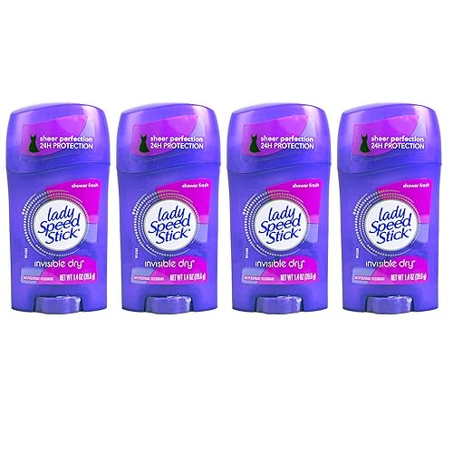 Lady Speed Stick Antiperspirant & Deodorant, Shower Fresh, 1.4 Oz, Pack Of 4