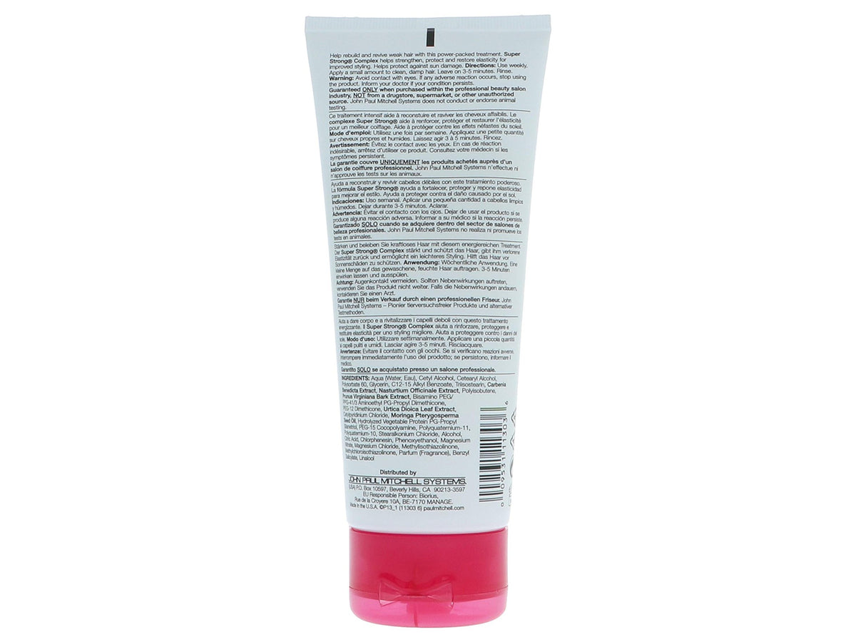 Paul Mitchell Super Strong Treatment - 6.8 Fl Oz, Strengthening Hair Care, Repair & Protect