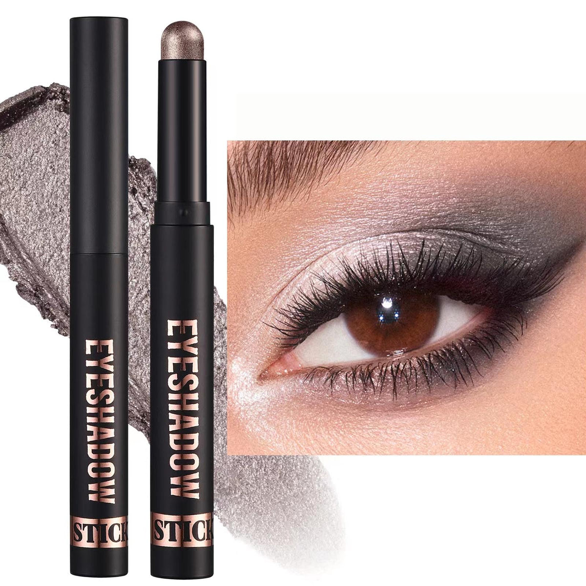 Mefyhtune Glitter Eyeshadow Stick 14#, Waterproof Shimmer Pencil, Long Lasting Makeup