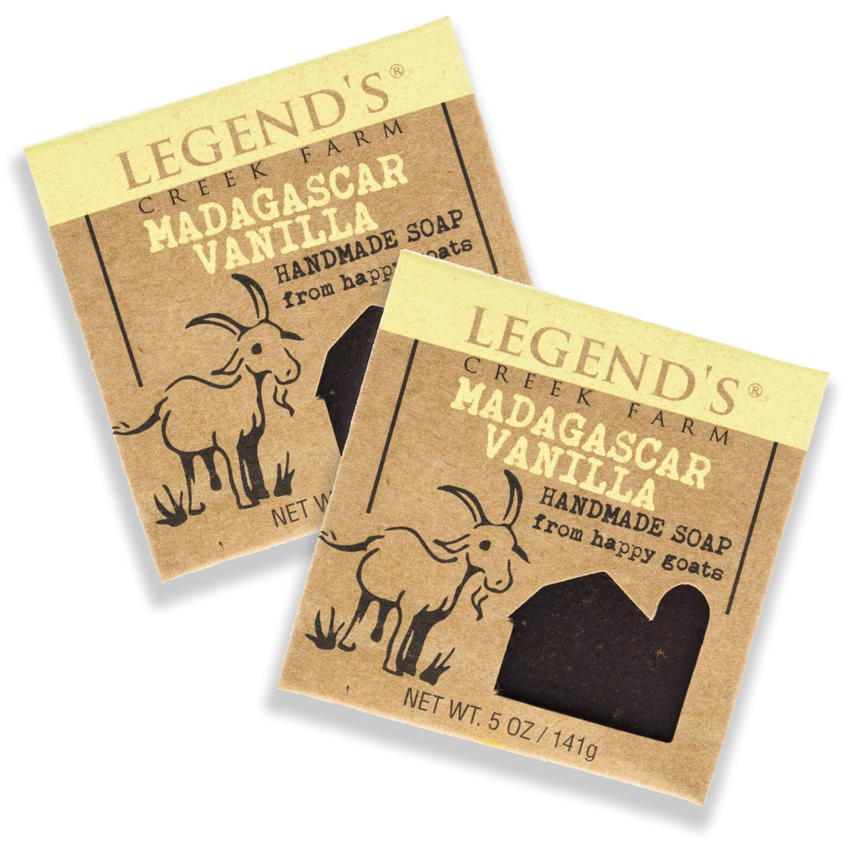 Legend'S Creek Goat Milk Soap - Cleansing & Moisturizing - Madagascar Vanilla, 5 Oz, 2 Pack