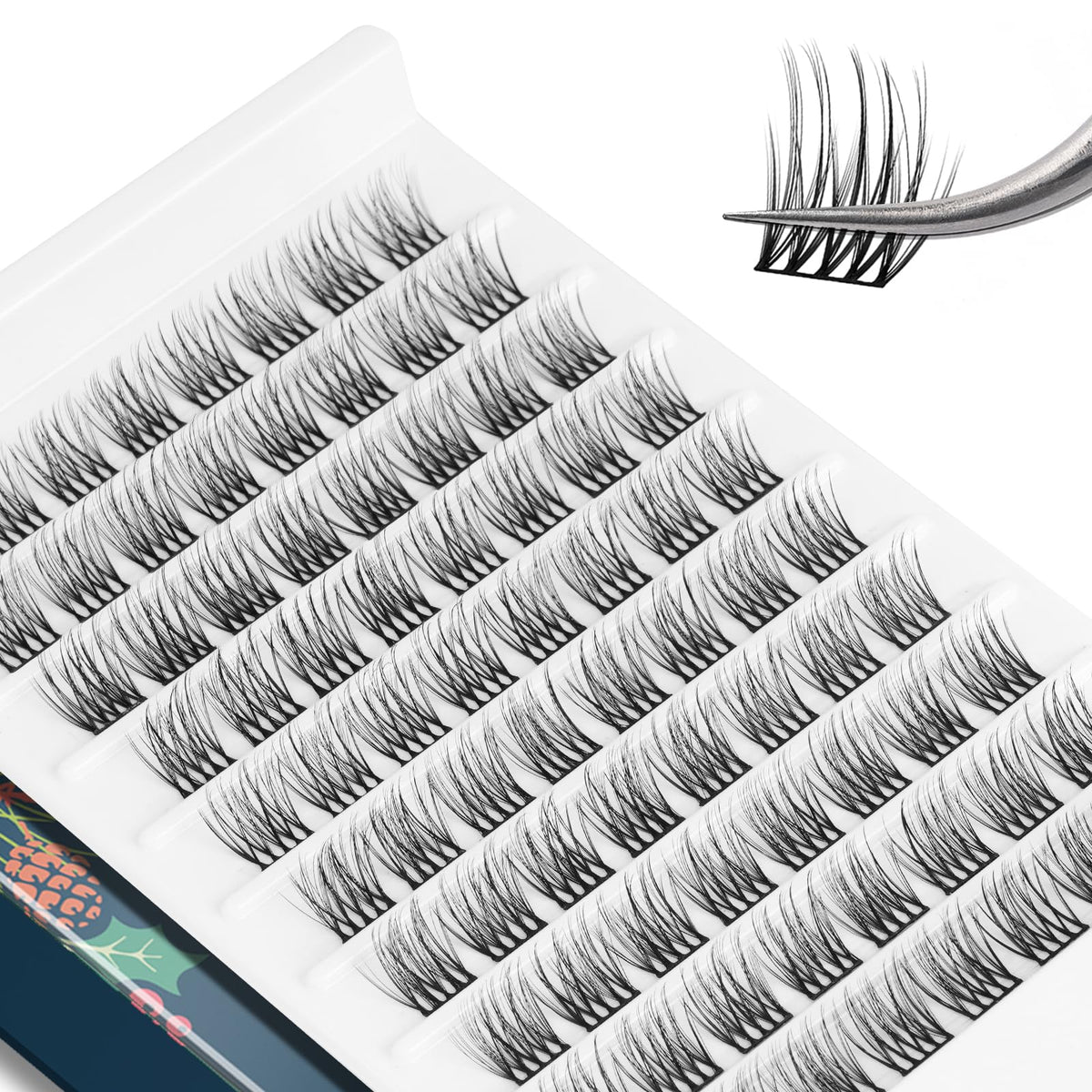 FinyDreamy 80Pcs C Curl Lash Clusters, 16mm Mink Fur, Super Soft & Lightweight Eyelash Extensions