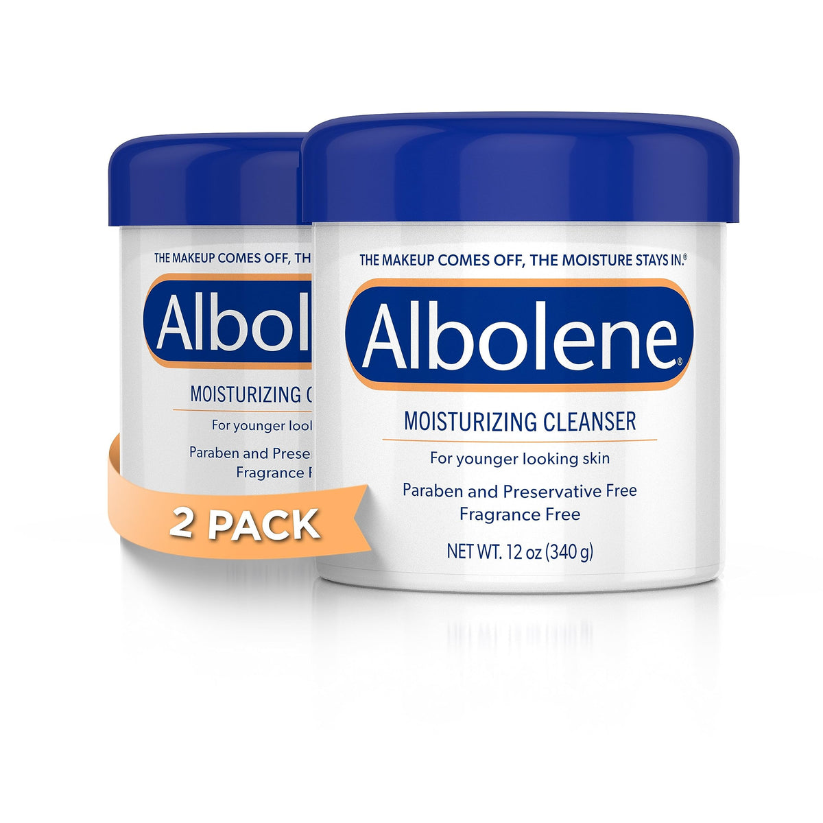 Albolene Face Moisturizer & Makeup Remover, Fragrance-Free Cleansing Balm, 12 Oz (2 Pack)