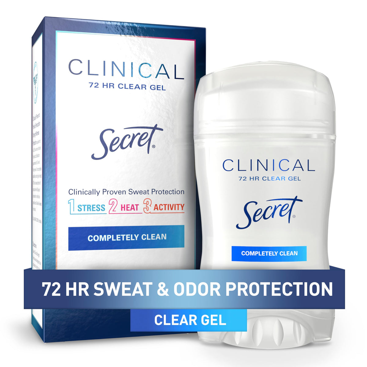 Secret Clinical Strength Antiperspirant Deodorant For Women, 72Hr Sweat & Odor Protection, 1.6 Oz