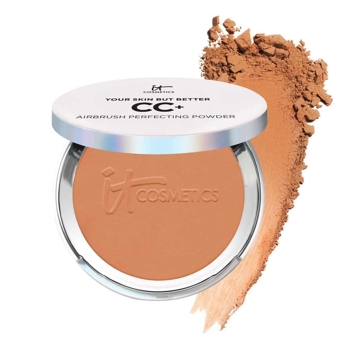 It Cosmetics Cc+ Airbrush Powder Foundation, Buildable Full Coverage, Hydrating, Rich, 0.33 Oz