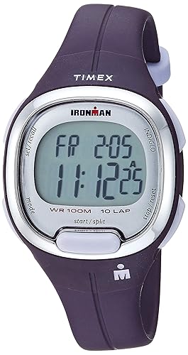 Timex Women'S Ironman Triathlon 33Mm Watch - Silver-Tone & Purple Resin Strap