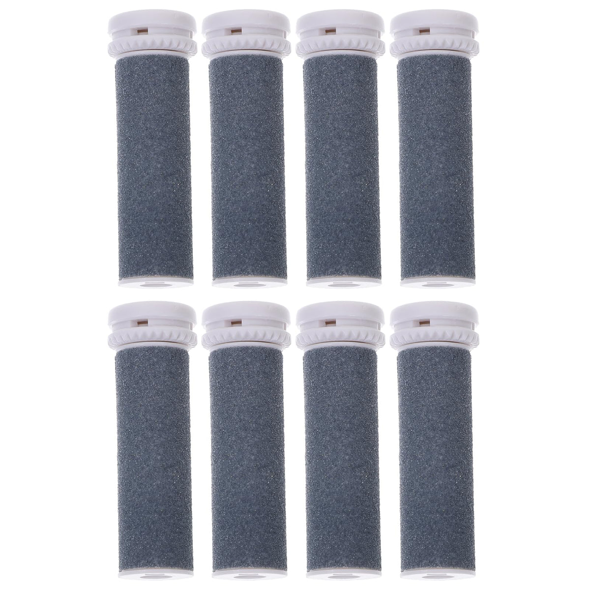 Fomiyes Extra Coarse Foot File Replacement Rollers - 8Pcs Black Refill Heads For Foot Care Tool