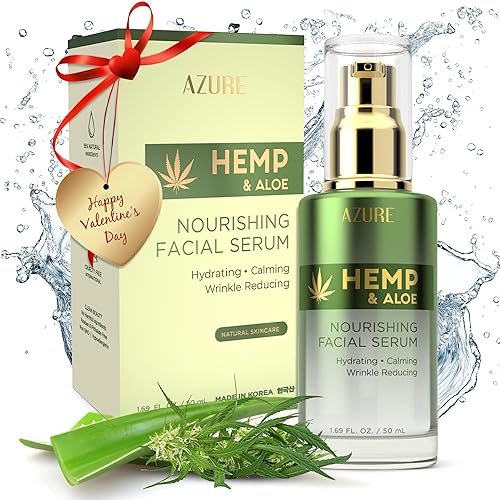 Azure Hemp & Aloe Facial Serum - Moisturizing, Anti-Aging, 50Ml - Made In Korea