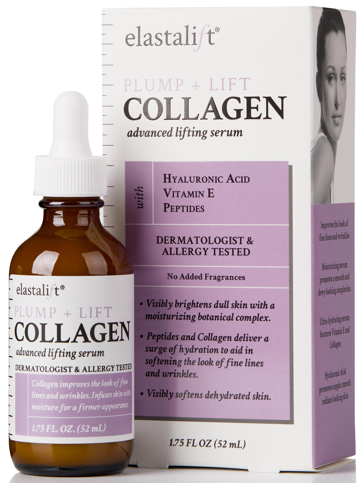 Elastalift Collagen Serum 1.75 Fl Oz - Anti-Wrinkle, Skin Tightening, Fragrance Free, Plump