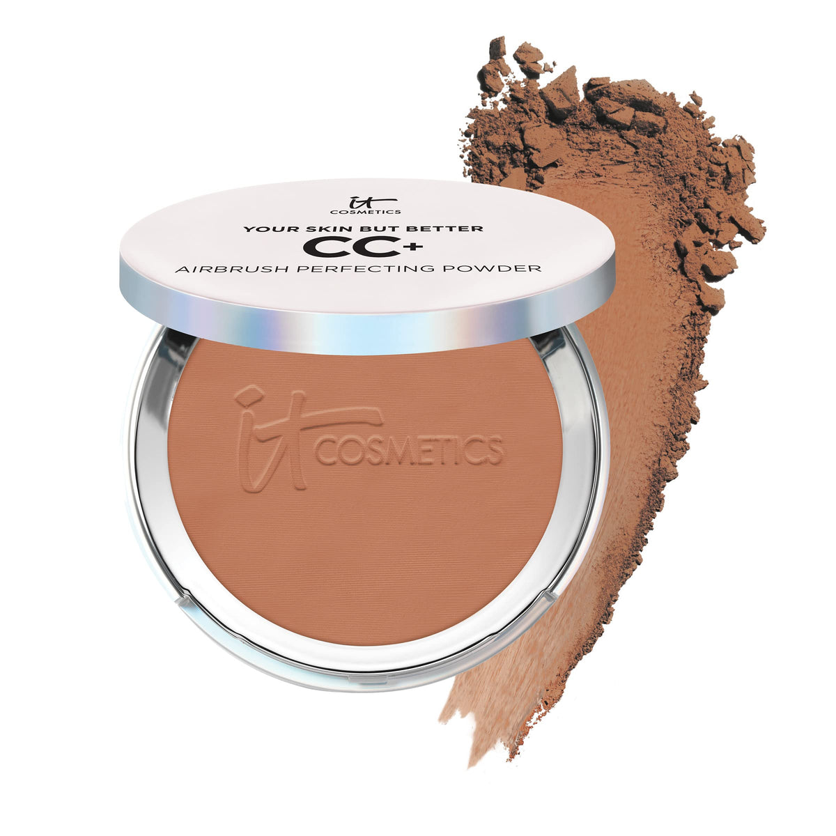 It Cosmetics Cc+ Airbrush Powder Foundation - Buildable Full Coverage, Hydrating, Deep, 0.33 Oz