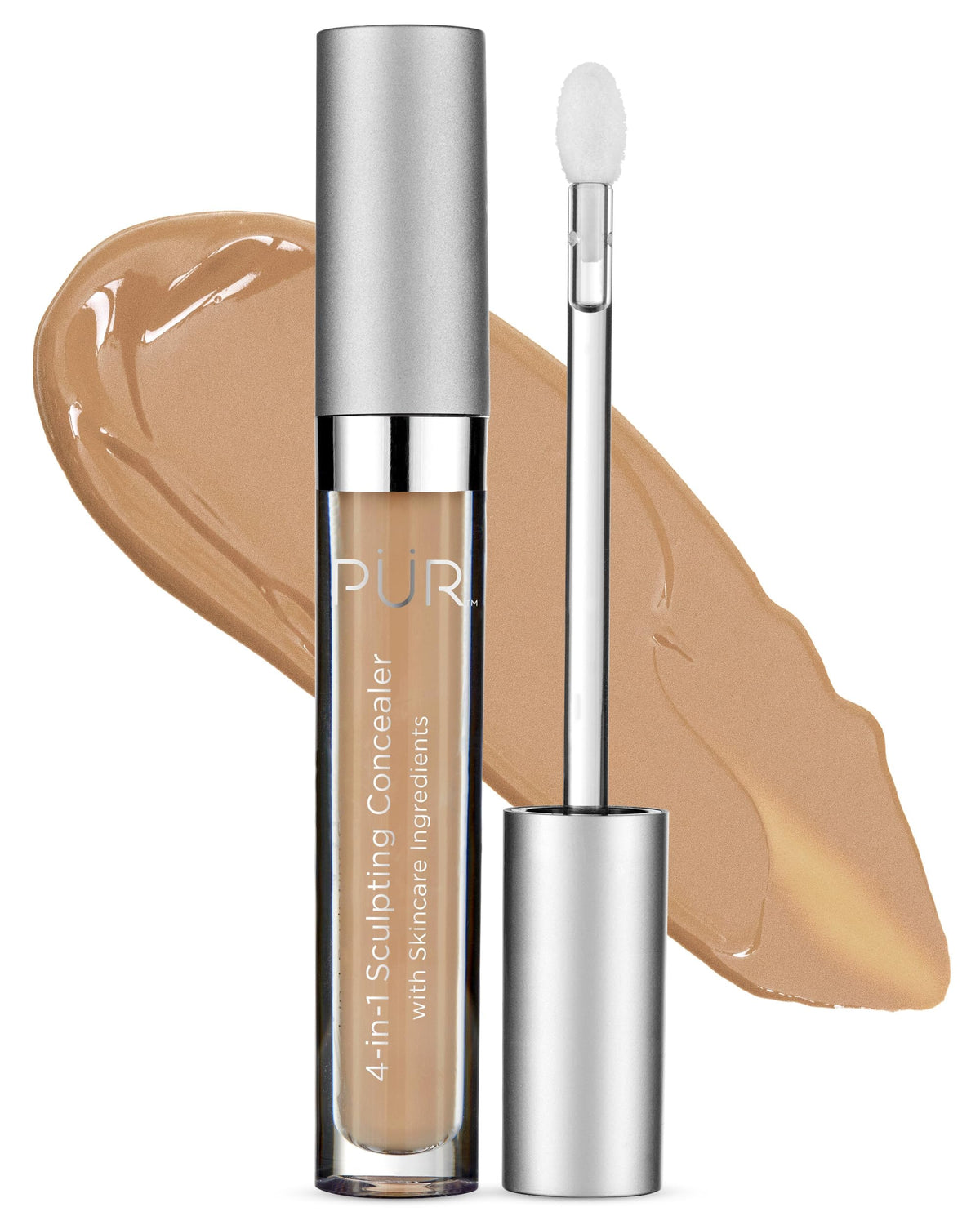 Pur Beauty 4-In-1 Sculpting Concealer - Hydrating Makeup For Dark Circles, Honey, Medium To Full Coverage