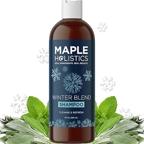 Maple Holistics Sulfate Free Hard Water Shampoo - Deep Cleansing Mint Oils, 8 Fl Oz