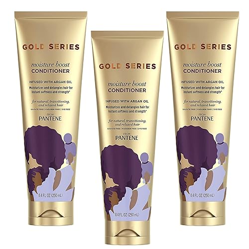 Pantene Gold Series Moist Boost Conditioner, 8.4 Oz - Hydrating Hair Care, Pack Of 3