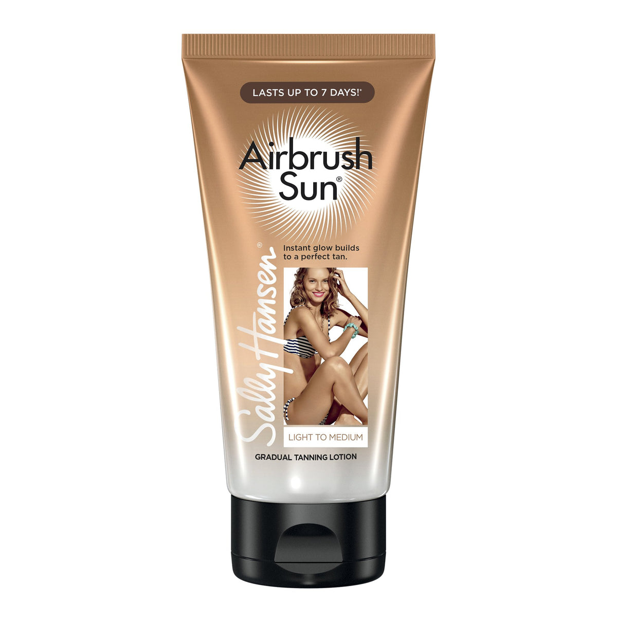 Sally Hansen Airbrush Legs Gradual Tanning Lotion, Light, 5.9 Oz - Sun-Kissed Glow