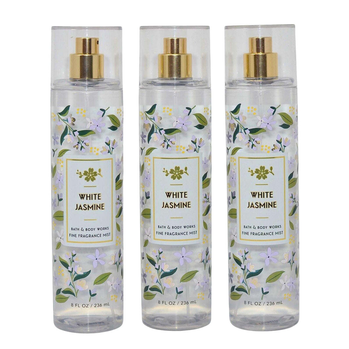 Bath & Body Works Fragrance Mist 3-Pack - 8Oz Each, White Jasmine Scented Body Spray