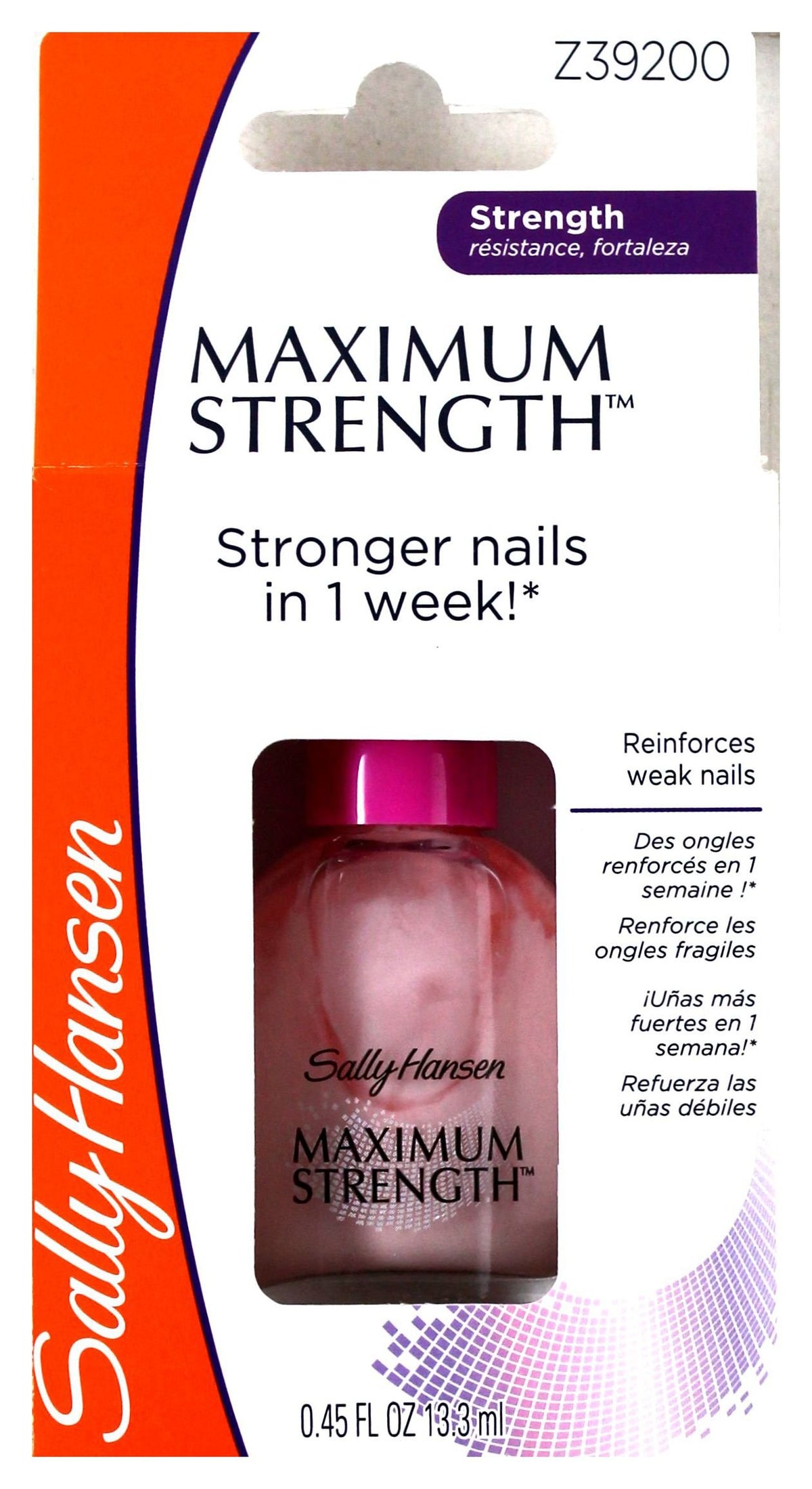 Sally Hansen Maximum Strength Treatment, 0.45 Fl Oz - Nail Care Solution, Color 39200