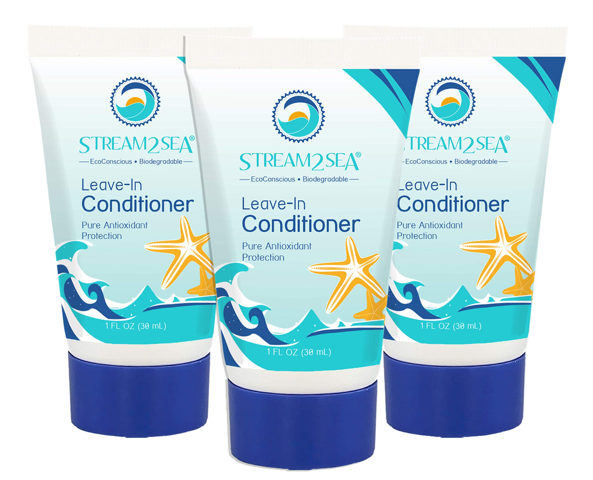 Stream 2 Sea Leave In Conditioner, Reef Safe, Travel Size 3-Pack, Uv Protection, Paraben Free