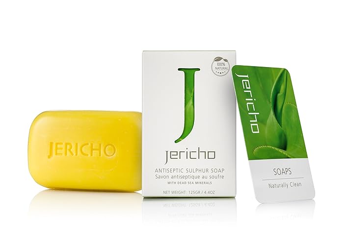 Jericho Natural Sulfur Soap Bar - Vegan, Dead Sea Minerals, 4.4 Oz For Body & Face