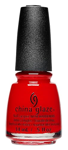 China Glaze Flame-Boyant Nail Polish, 0.5 Fl Oz - Vibrant Red Color, Long-Lasting Finish