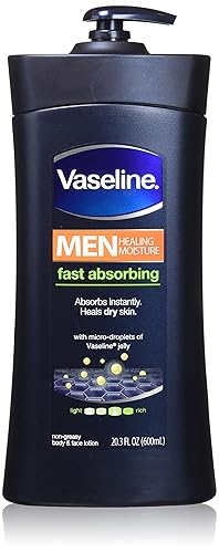 Vaseline Men Body And Face Lotion, 20.3 Oz (Pack Of 2) - Moisturizing & Hydrating Formula