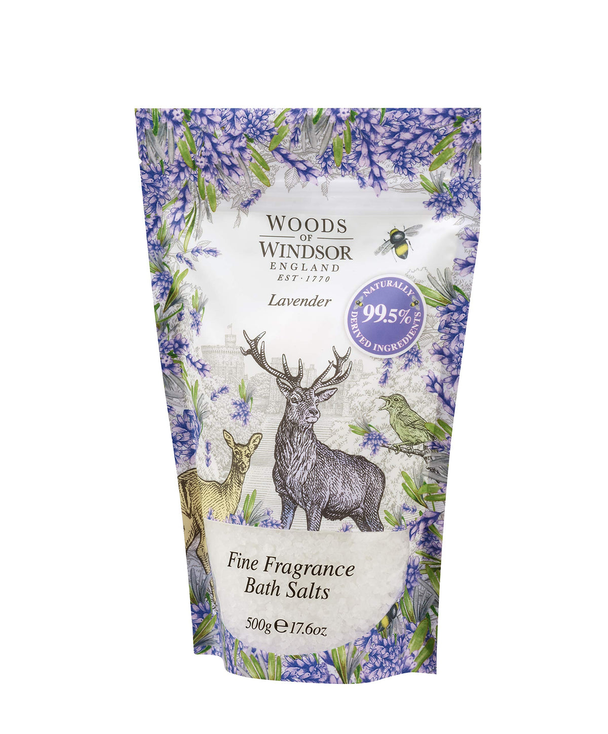 Woods Of Windsor Lavender Bath Salts 17.6 Oz - Relaxing Spa Soak For Soothing Relief