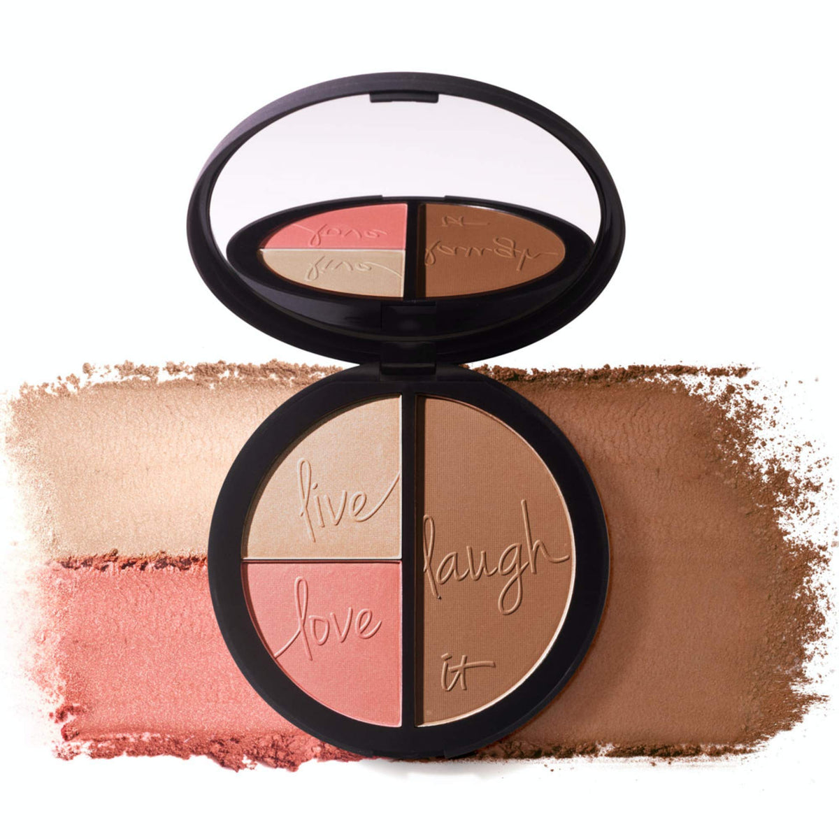 It Cosmetics 3-In-1 Makeup Palette - Matte Bronzer, Luminizer & Blush - 0.78 Oz Bronze