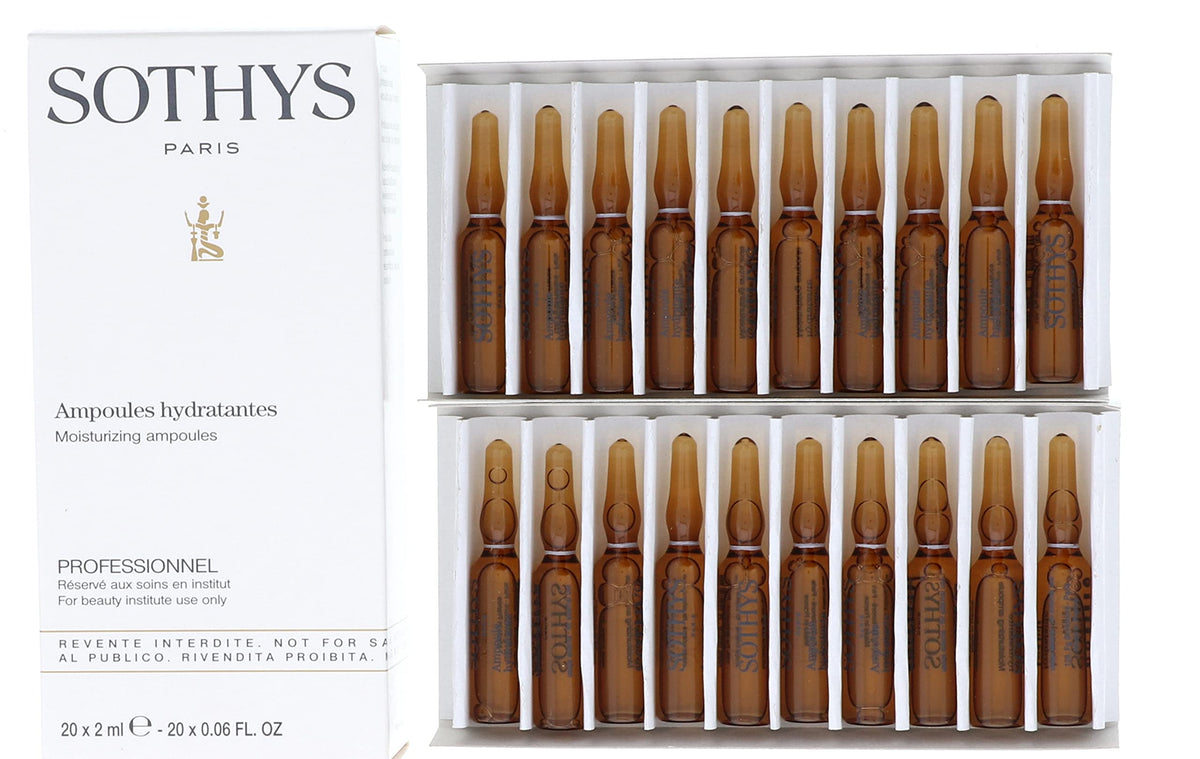 SOTHYS Moisturizing Ampoules - 20 x 2ml Hydrating Serum for Radiant Skin