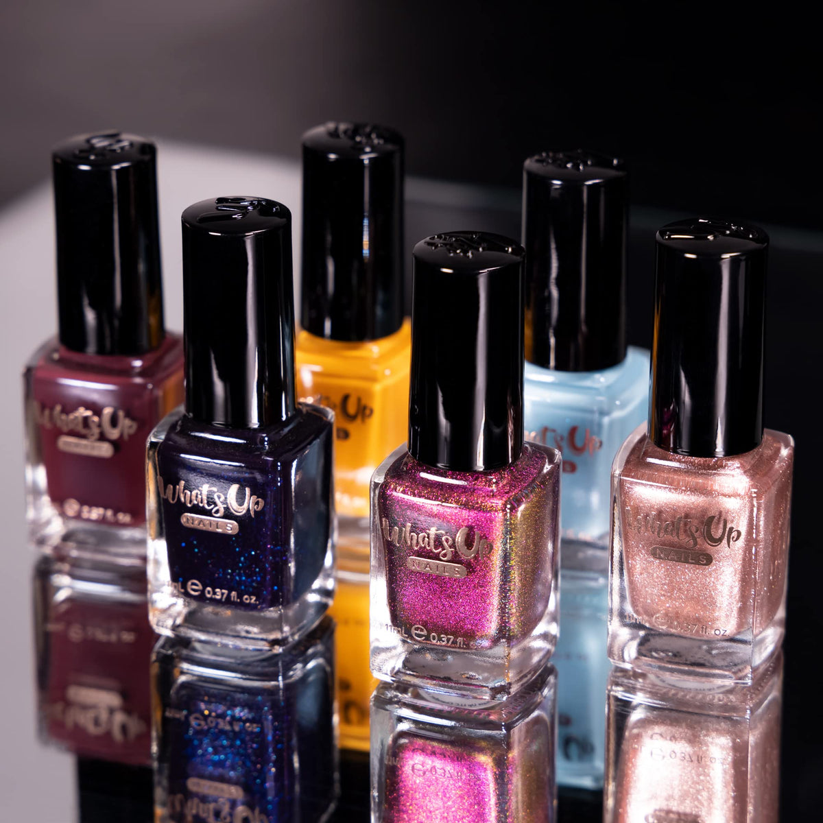 Whats Up Nails Shorter Days Collection - 6 Polishes + Magnet, 0.37 Fl Oz Each