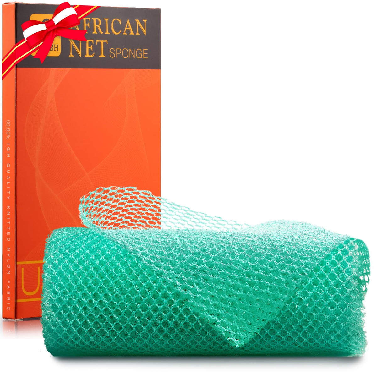 Ujfqbh Green African Bath Sponge - Exfoliating Shower Scrubber & Skin Smoother For Daily Use