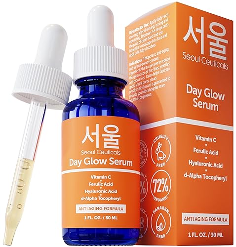 Seoulceuticals Vitamin C Hyaluronic Acid Serum - Anti Aging, Wrinkle Treatment, 1Oz