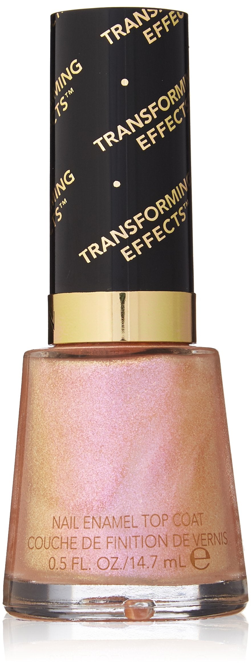 Revlon Transforming Effects Top Coat, 0.5 Fl Oz, Pink Glaze - Nail Polish For Stunning Finish