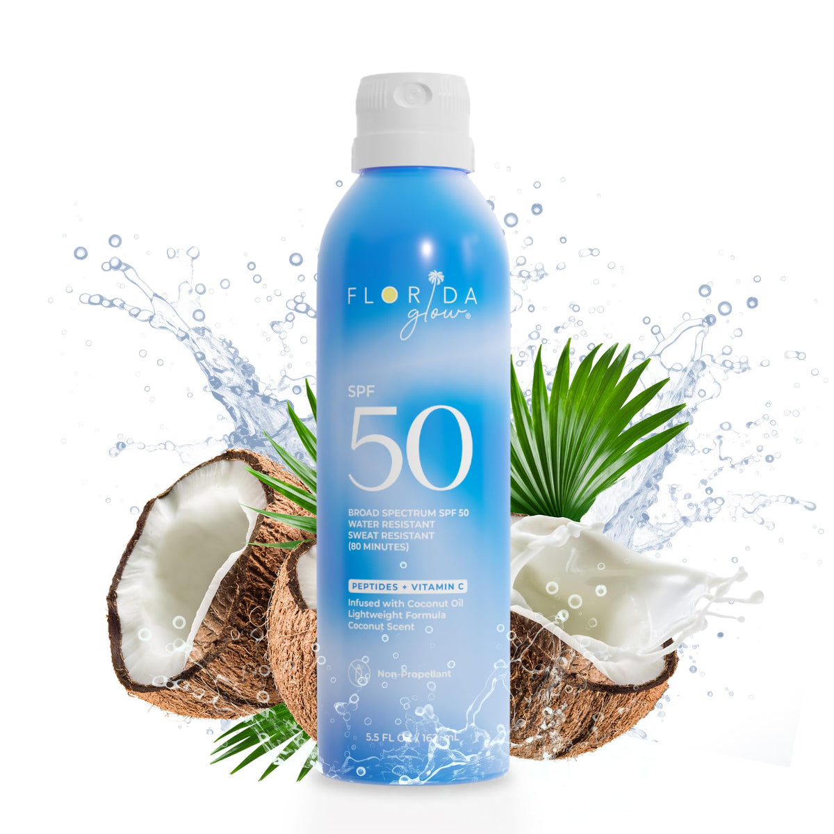 Florida Salt Scrubs Spf 50 Sunscreen Spray - Broad Spectrum, Water Resistant, Child Friendly 5.5Oz