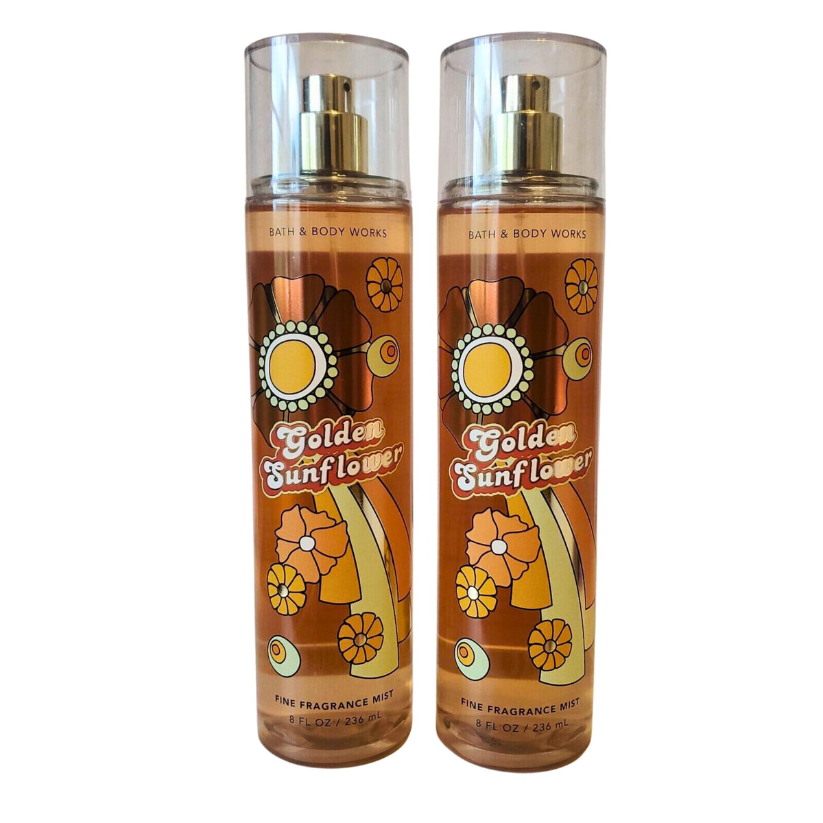 Bath & Body Works Fragrance Mist Gift Set Of 2 - 8Oz Each, Golden Sunflower Scent