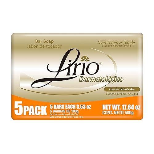 Lirio Derma Bar Soap, Dermatological Body Soap, 3.5 Ounce, Pack Of 5 - Gentle Cleansing