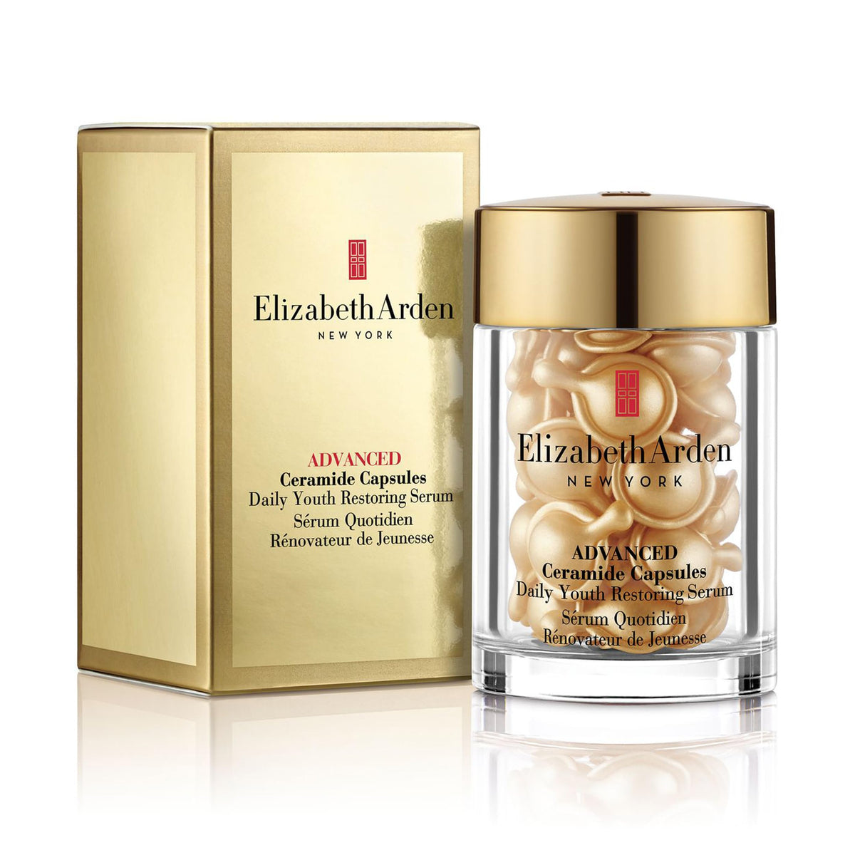 Elizabeth Arden Daily Ceramide Serum Capsules, Anti-Aging, Hydrating, 30 Count, Fragrance-Free