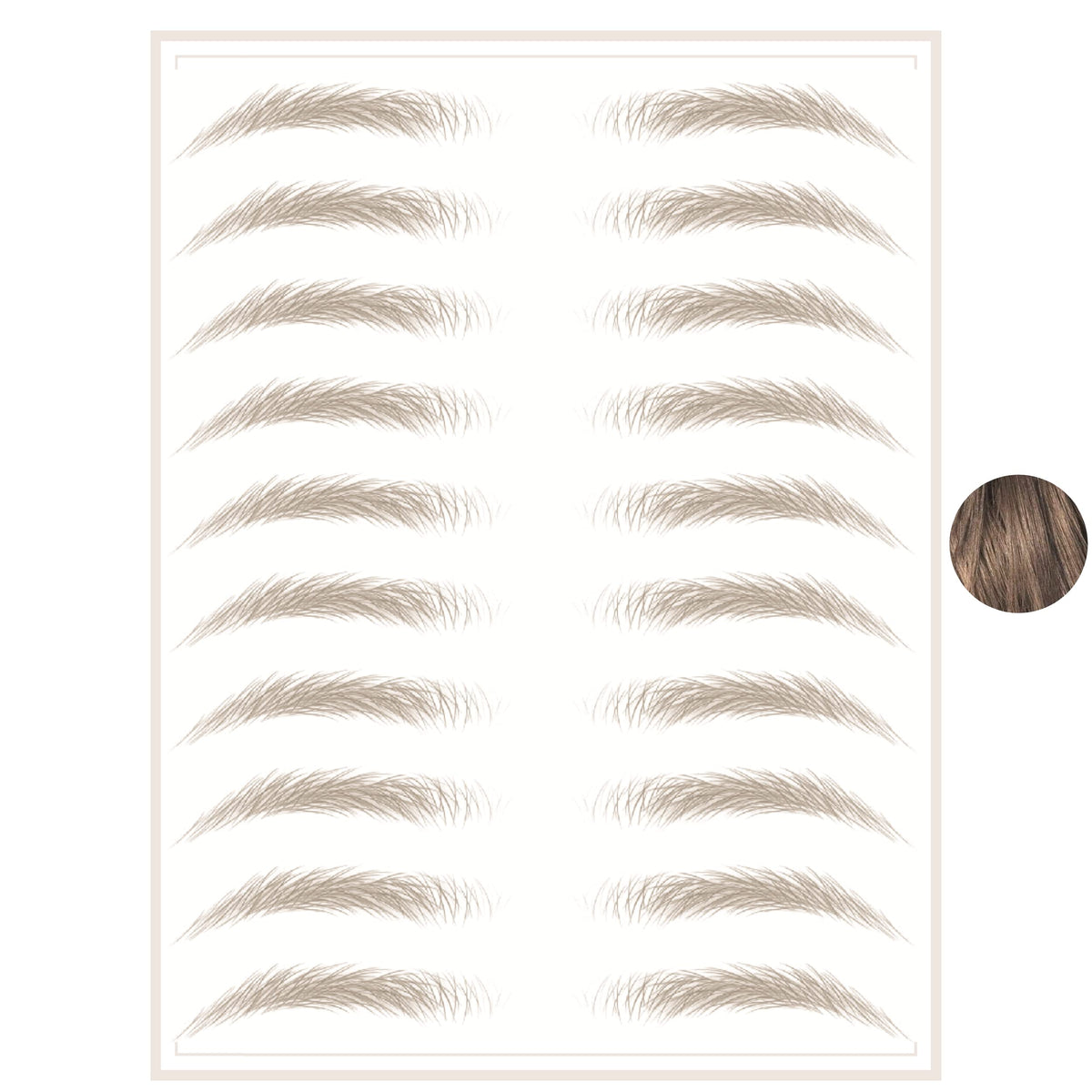 Brows By Bossy Waterproof Eyebrow Tattoos - Instant Transfer Stickers In Taupe For Men & Women