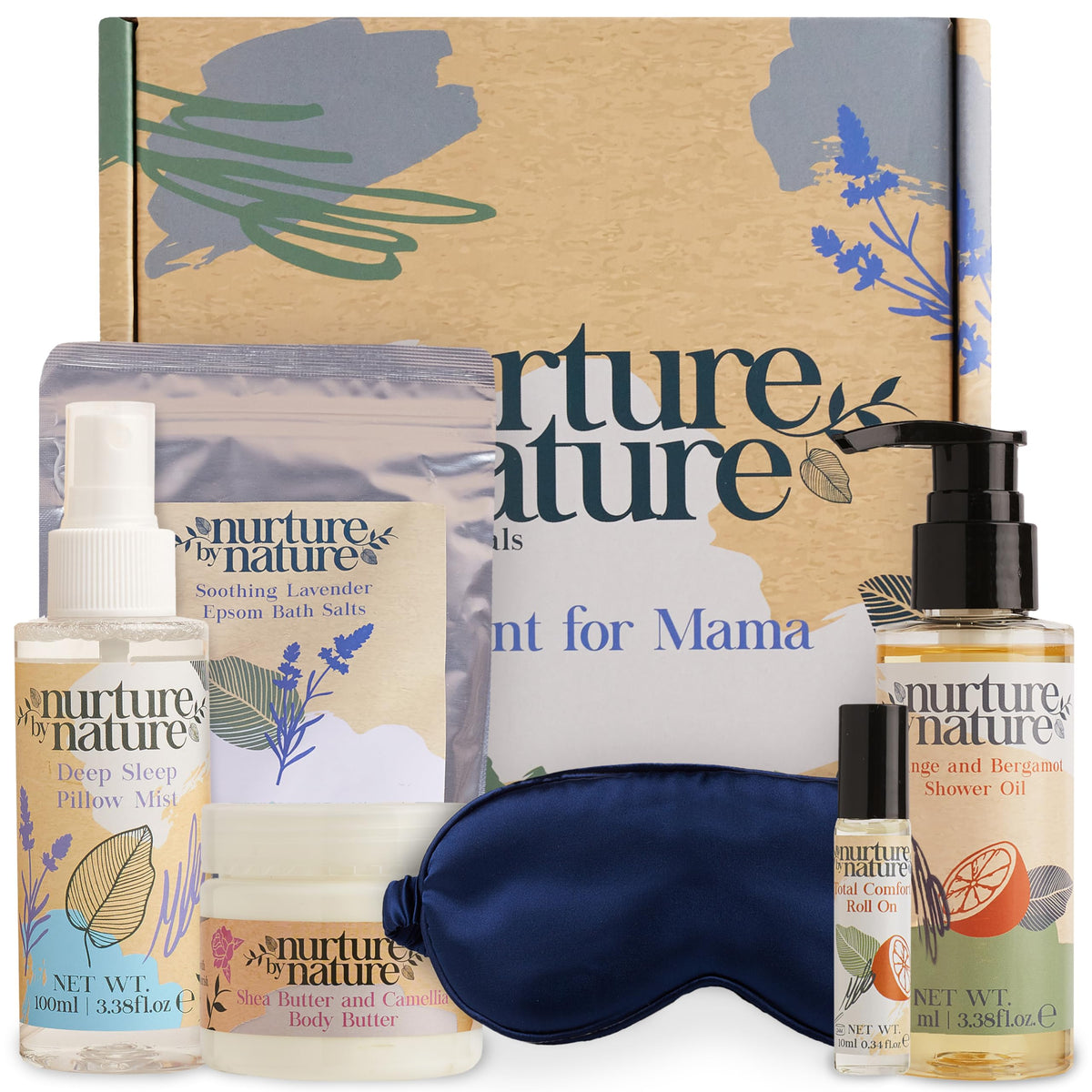 Nurture By Nature Spa Gift Set For Moms – 6-Piece Relaxation Kit With Lavender & Essential Oils