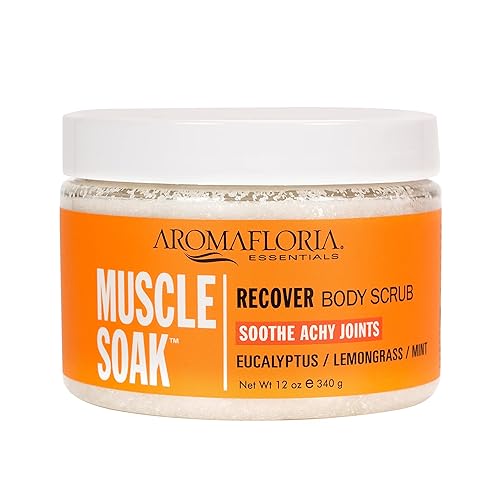 Aromafloria Eucalyptus Peppermint Lemongrass Muscle Soak Body Scrub - 12 Oz