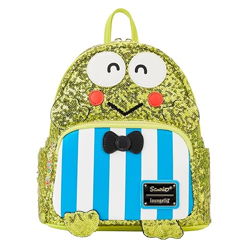 Loungefly Keroppi Green Sequin Mini Backpack - One Size Polyurethane (PU)