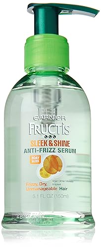 Garnier Fructis Sleek & Shine Anti-Frizz Serum For Frizzy, Dry Hair, 5.1 Fl.